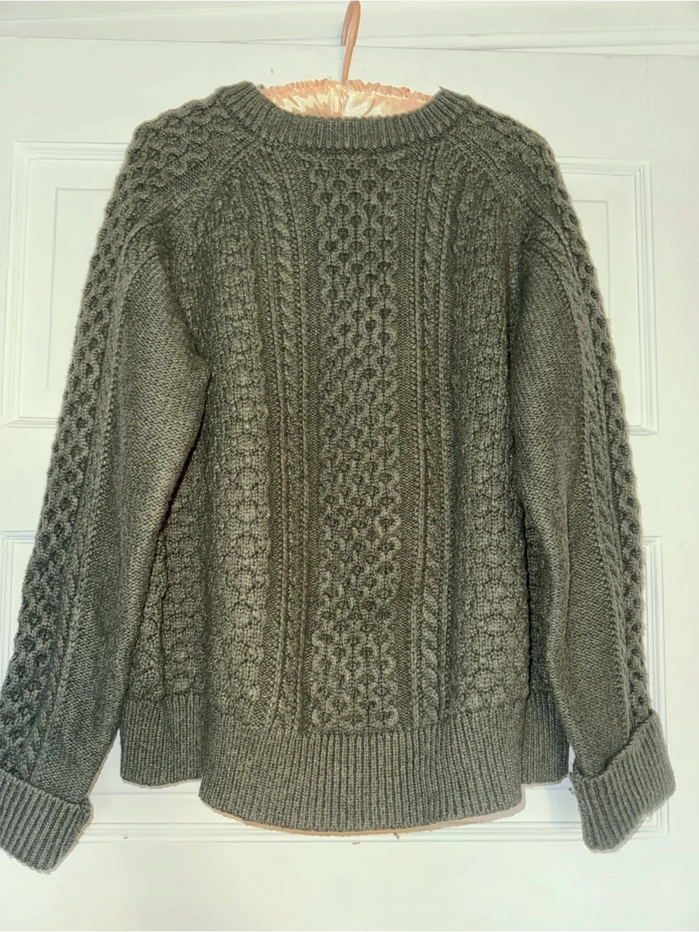 J. Crew Olive Green Cable Knit Women's Sweater